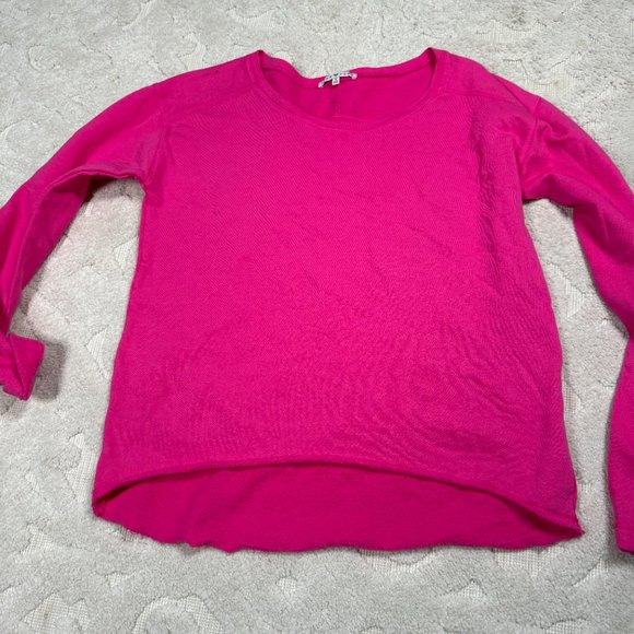 Junk Food Women's Pink Long Sleeve Crew Neck T-Shirt Nwot